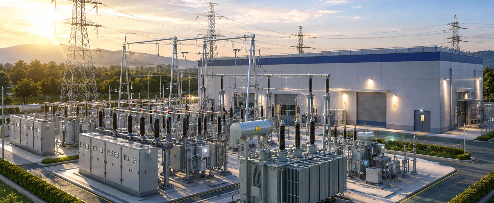 Proyecto de subestaci&oacute;n de 110 kV de estaci&oacute;n de energ&iacute;a integrada del centro de datos de Qinhuai